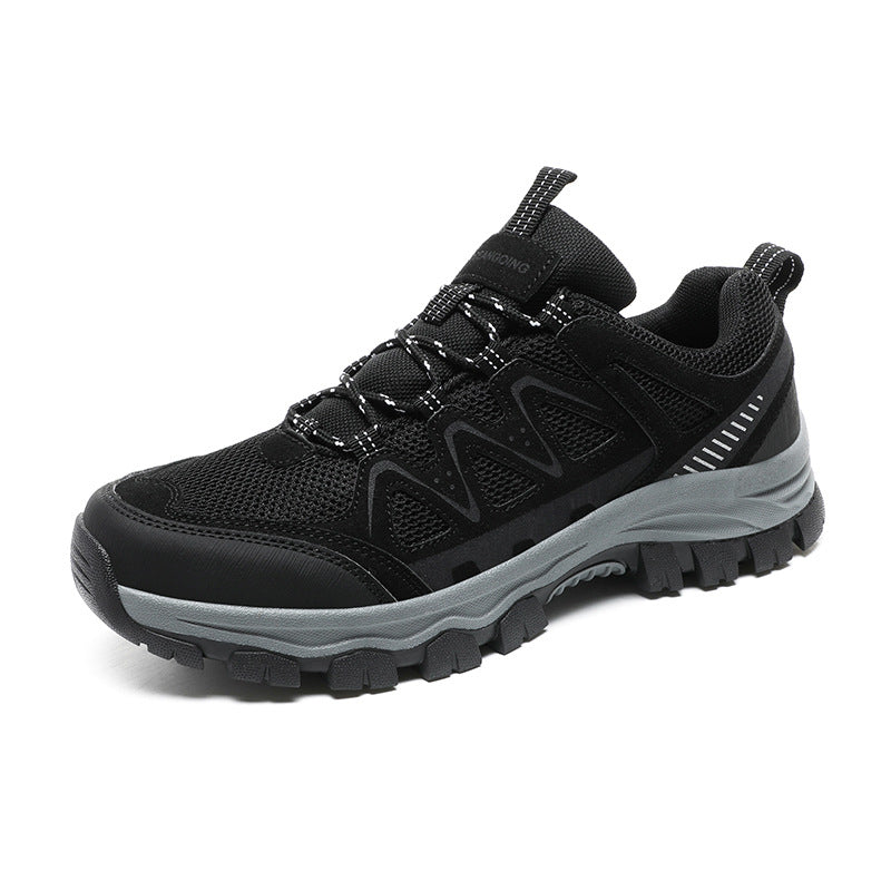 Summer Men's Shoes Breathable Mesh Outdoor Casual Low-top Hiking Mountaineering Sneakers Non-slip Wear-resistant Mesh Shoes Men's Spring