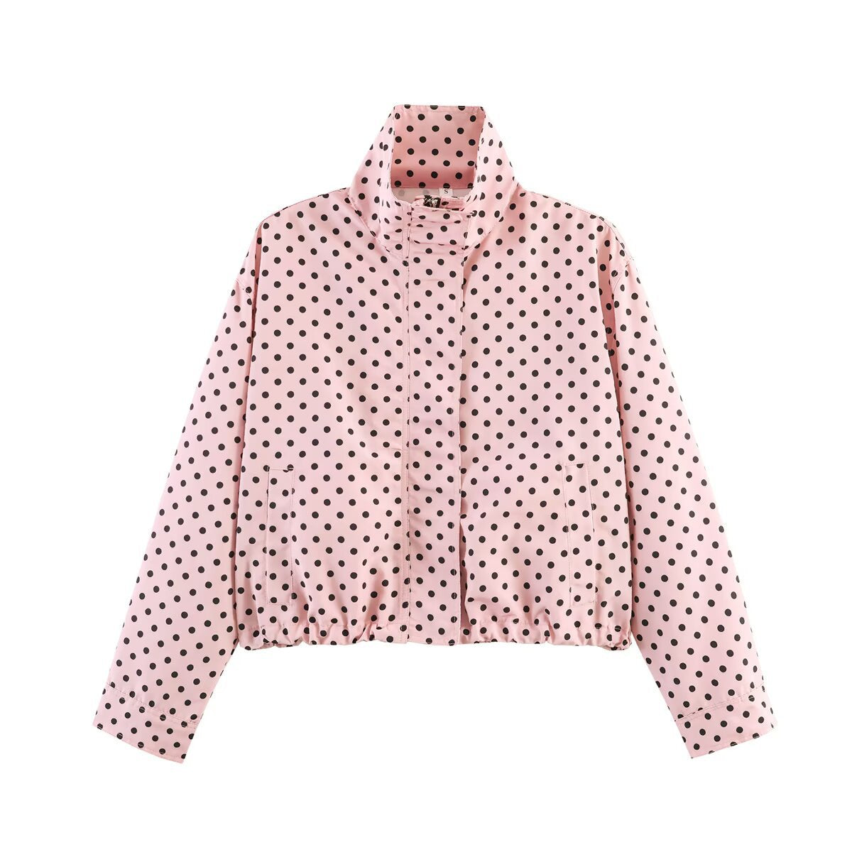 Taop&Za Women's Clothing 2026 Summer New Casual Style Cool and Chic 8-Color Stand-Up Collar Polka Dot Short Jacket