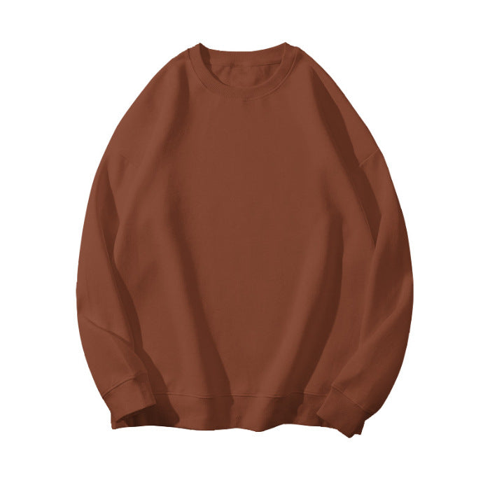 190g sweater women's autumn and winter round neck pullover women's sweater thickened thin velvet solid color plus size loose class clothes sweater women