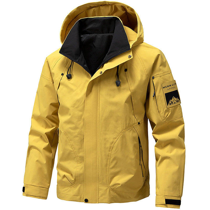 Spring New Men's Jacket Thin Hooded Work Jacket Men's Youth Trendy Versatile Casual Jacket Men