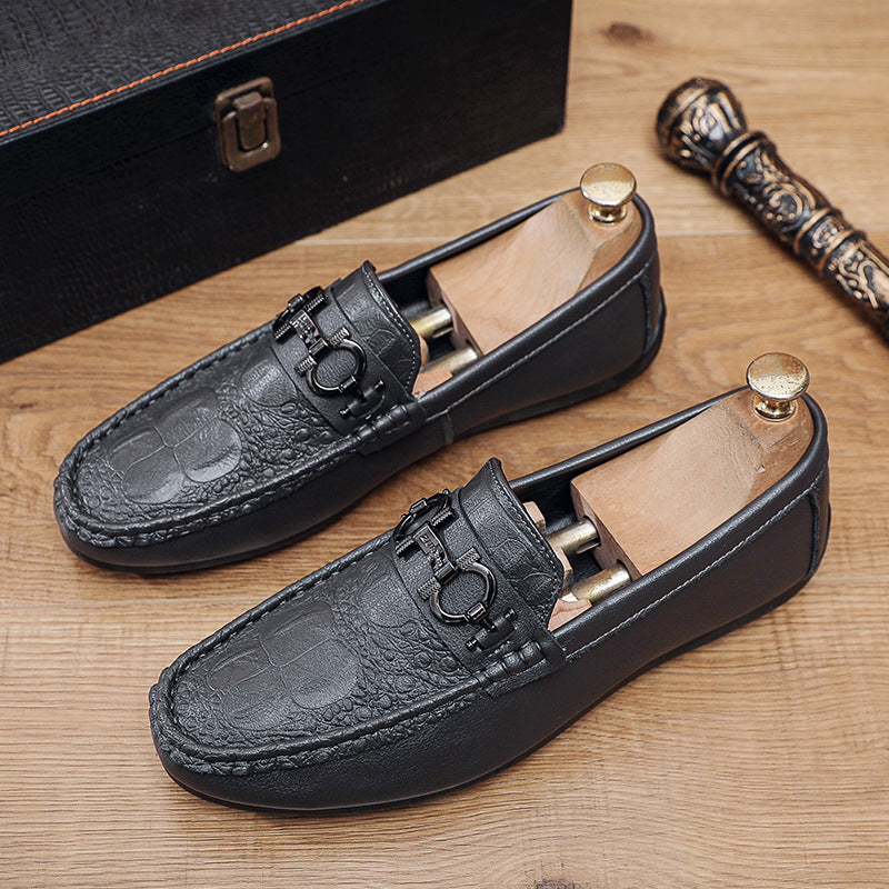 Explosions bean shoes men's 2025 new pedal lazy loafers high-end men's shoes cross-border live a generation of hair