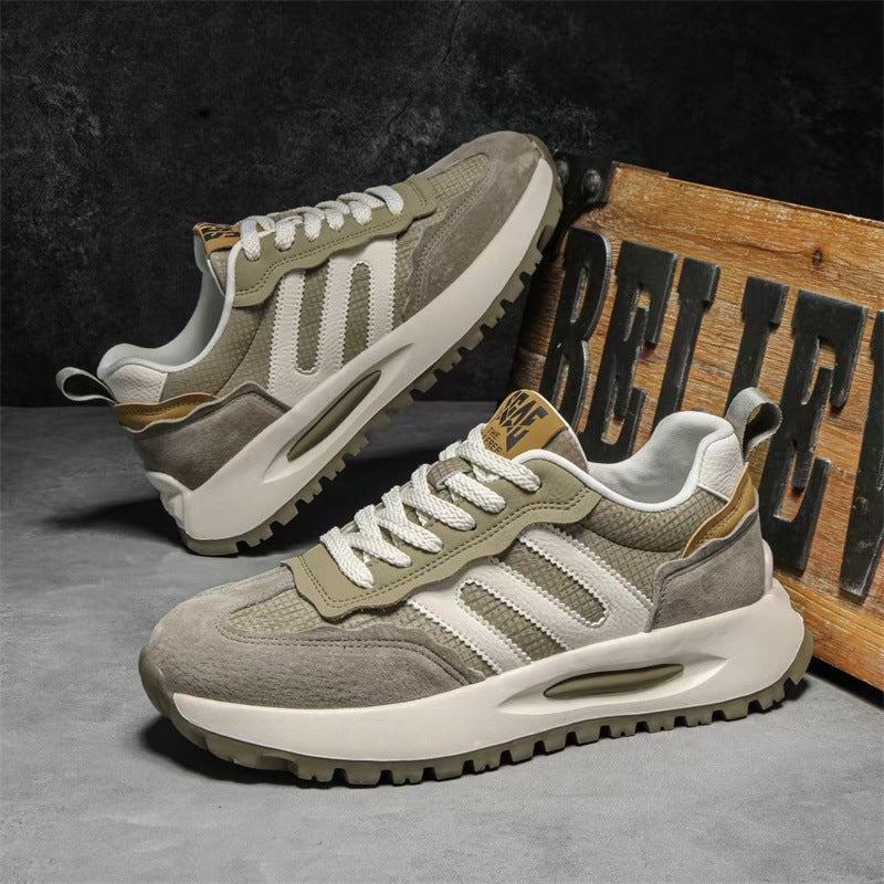 Men's Trendy Sneakers, Autumn Leather Breathable Running Shoes, Versatile Youth Shoes, Men's Casual Sneakers, Trendy Shoes