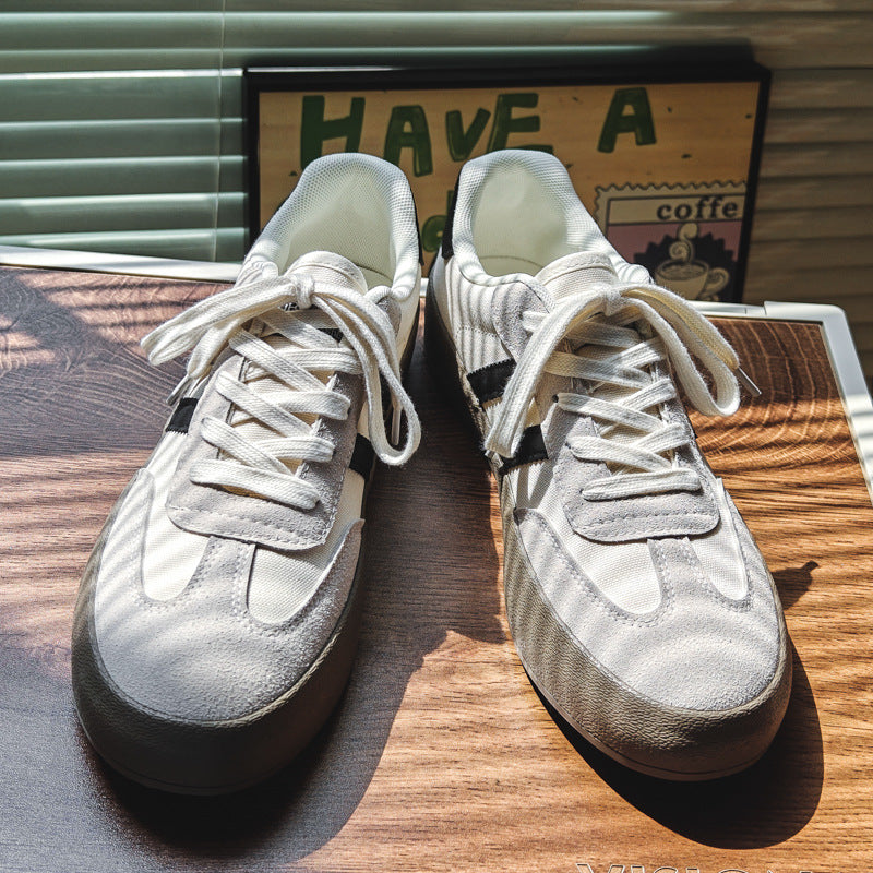 Men's Shoes Trendy Shoes 2025 Spring New Low-Top Canvas Shoes Men's Easiest for Match Moral Training Shoes Boys Casual Sneakers Wholesale