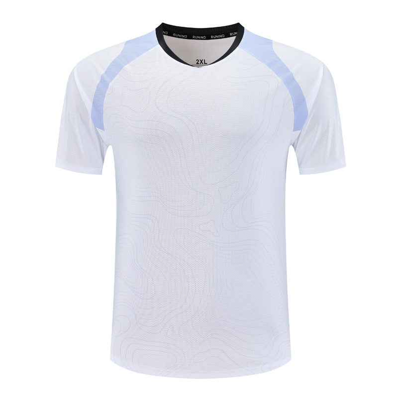Quick-Drying Breathable Adult Table Tennis Uniforms, Couple's Short-Sleeved Badminton Uniforms, Tennis Sports Training Uniforms, Running Uniforms with Printing