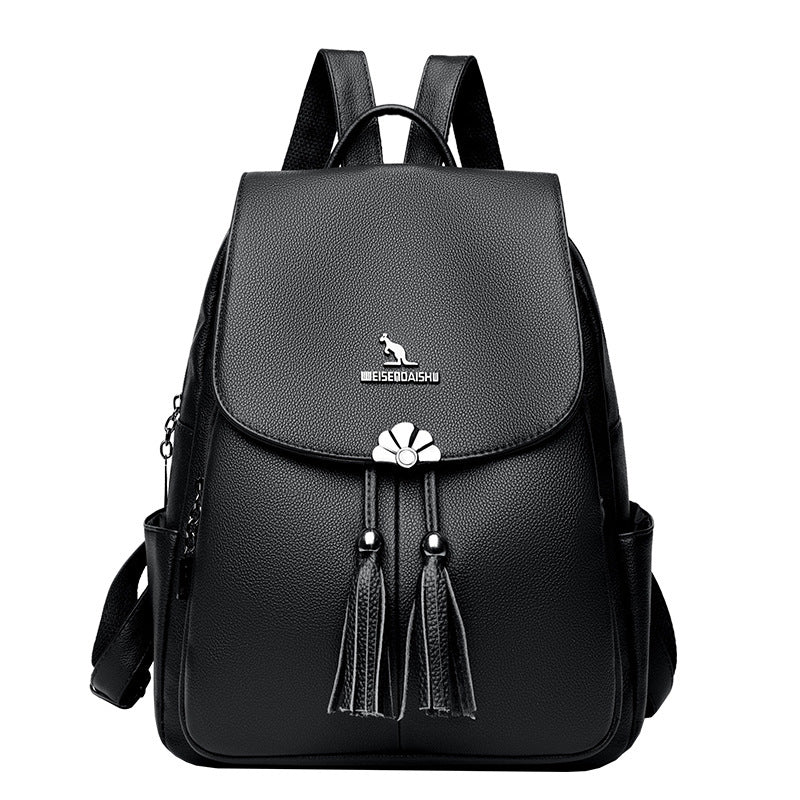 Foreign Trade Women's Backpack 2026 New Fashion Versatile Large-Capacity Travel Backpack Simple Middle-Aged Mom Bag Trendy