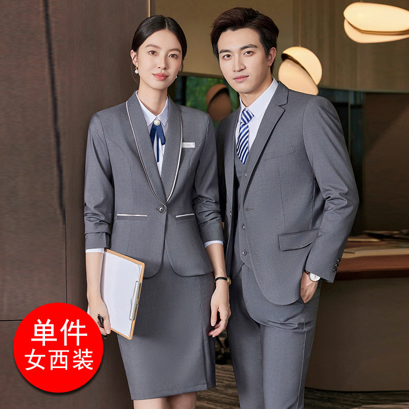 Professional Vest Suit Suit Female Property Jewelry Hotel Ktv Front Desk Receptionist Beautician Work Clothes