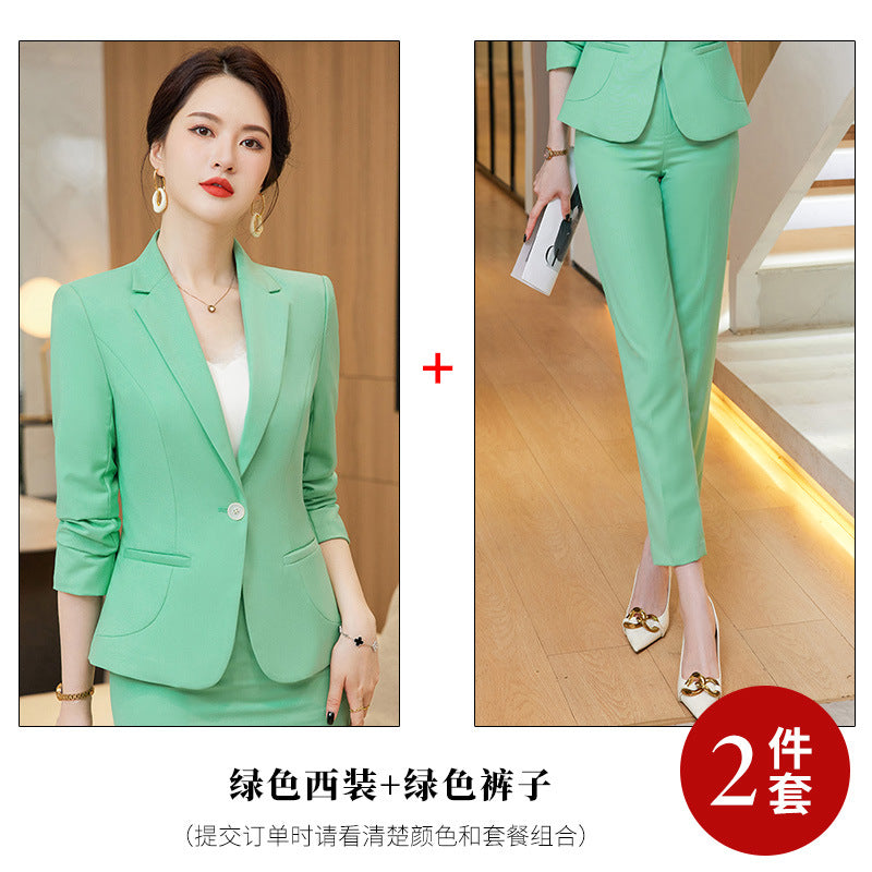 Small suit jacket for women 2023 autumn and winter New Business wear women's skirt fashion suit women's casual suit two-piece suit