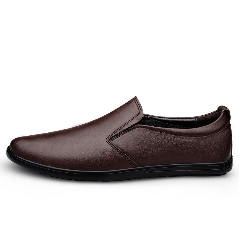 Summer New Soft Leather Beanie Shoes, Business Men's Casual Leather Shoes, Men's Shoes, Douyin Dropshipping Popular Men's Loafers