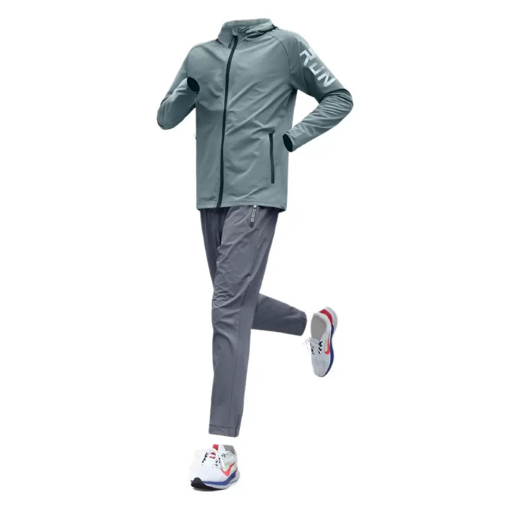 Men's Autumn Running Suit Fitness Casual Cycling Suit Outdoor Morning Running Quick-Drying Clothes Training Pants Sportswear Suit