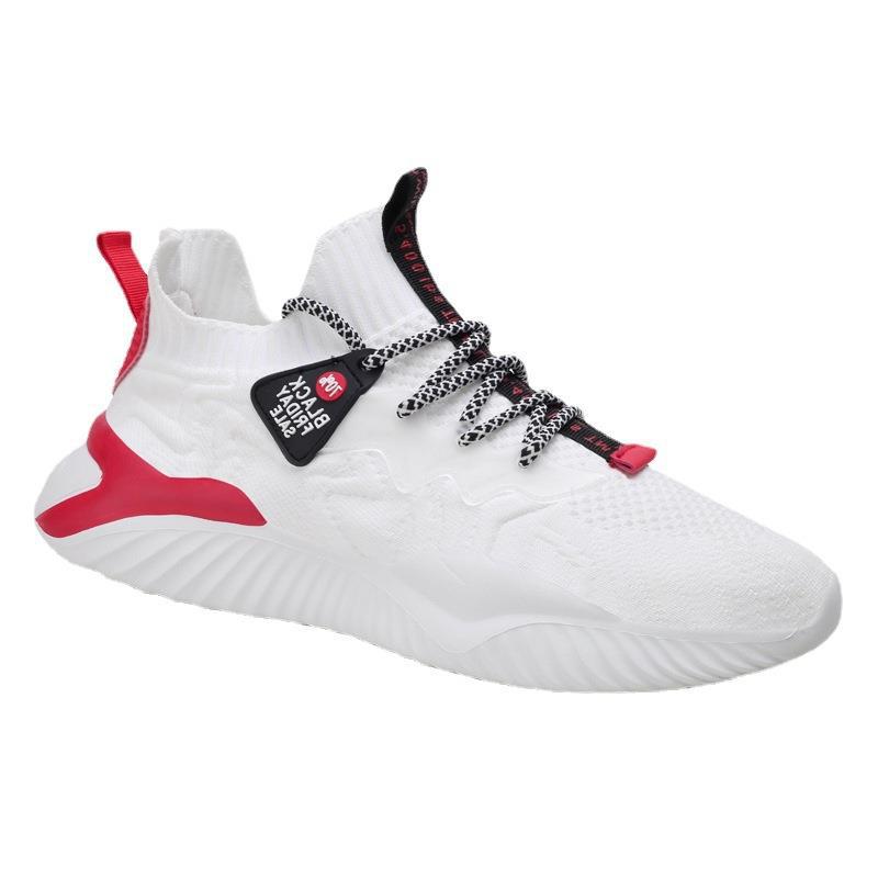 2026 Spring/Summer Men's Shoes Korean Style Fashion Casual Shoes Low-Top Versatile Slip-On Flyknit Breathable Men's Sneakers