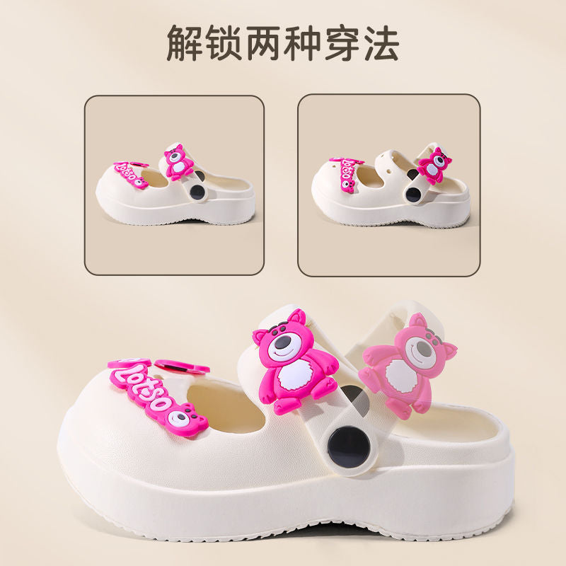 Girls' sandals Princess girls' summer children's hole slippers big children's baby girls' outdoor beach shoes non-slip baby