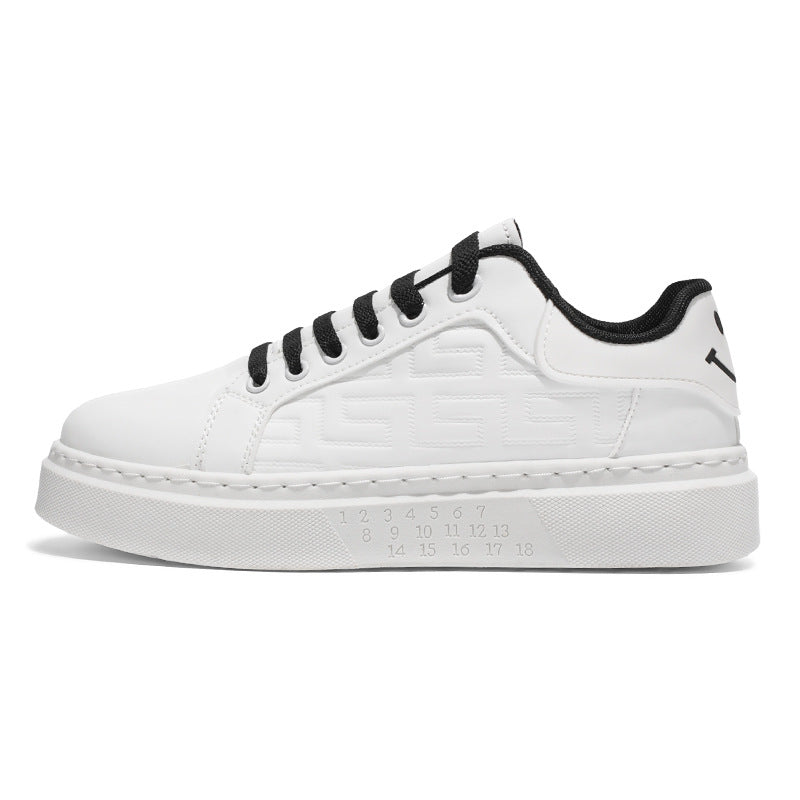 New Breathable White Shoes Men's Students Trendy All-match Thick-soled sneaker Casual Sneakers 2025 Spring Men's Shoes
