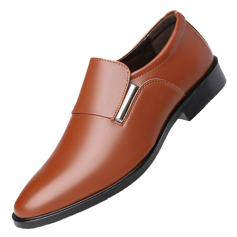 2026 Autumn and Winter New Men's Leather Shoes British Style Soft-Soled Men's Casual Shoes Business Formal Shoes Groom's Wedding Shoes