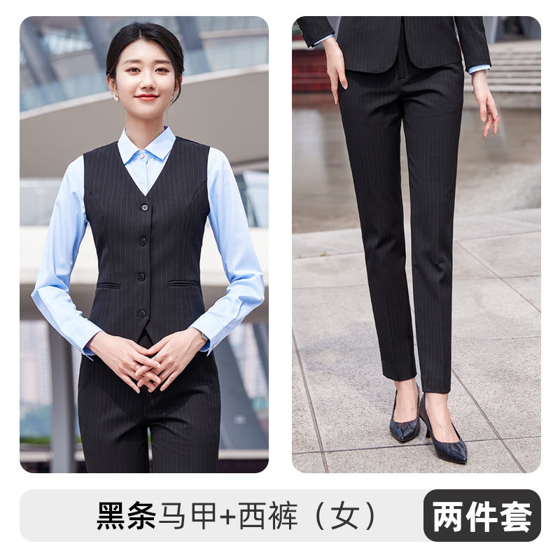 Autumn and winter new men's and women's same style business attire 4S shop business suit suit slim temperament hotel formal overalls