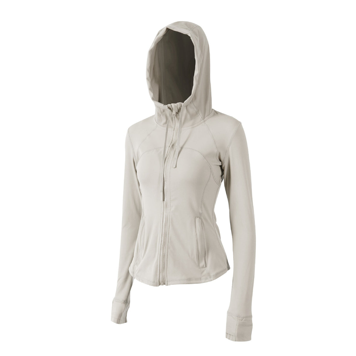 Autumn Yoga Clothing Hooded Fitness Hoodie Quick-drying Jacket Slim-fit Double-sided Scrusted Nylon Breathable Women's Sports Jacket