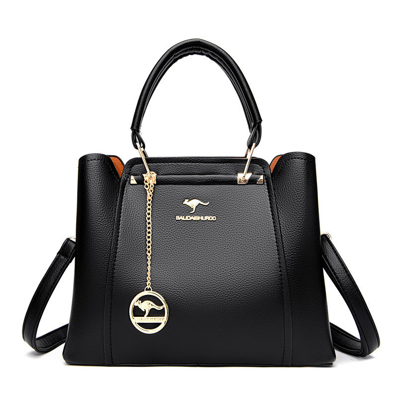Autumn 2024 New Women's Bag Large Capacity Middle-aged Mother's Handbag Simple All-match Large Capacity Women's Shoulder Bag
