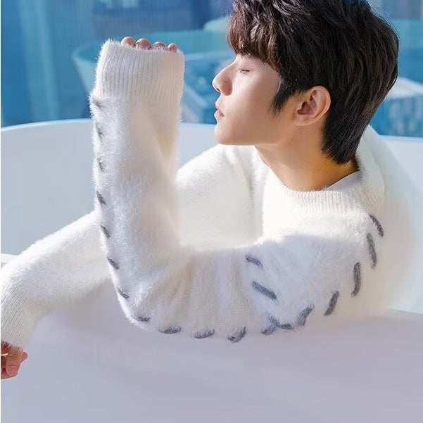 2023 Sweater Men's and Women's Winter Fashion Brand Ins Design Crewneck Pullover Warm Long-sleeved Wool Sweater for Youth