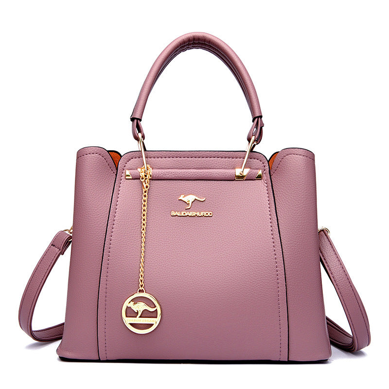 Autumn 2024 New Women's Bag Large Capacity Middle-aged Mother's Handbag Simple All-match Large Capacity Women's Shoulder Bag