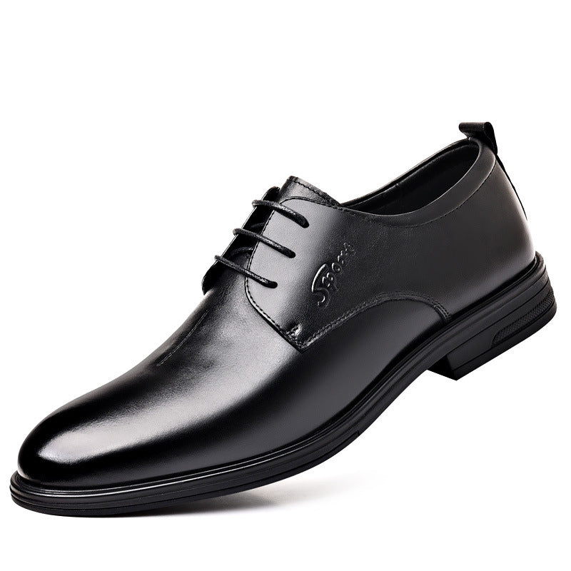First layer cowhide men's business formal wear leather shoes leather commuter men's shoes administrative enterprises and institutions work leather shoes men