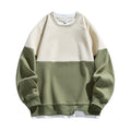 Cross-border Fake Two-piece Round Neck Sweaters Men's Spring and Autumn Fashion Contrast Color Stitching Top 2025 New Youth Autumn Clothes
