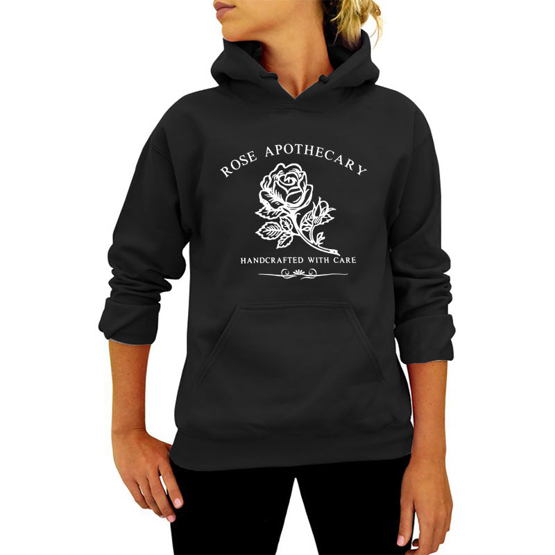 AliExpress Amazon ebay Best Selling Rose Apothecary Rose Printed Hoodie Autumn Winter Europe and America