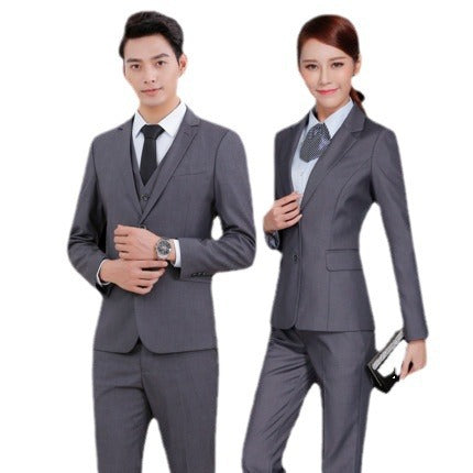 Autumn and Winter Professional suit Men's and Women's Coat Work Clothes Work Clothes Business Suit Interview Dress Suit suit Women's in stock