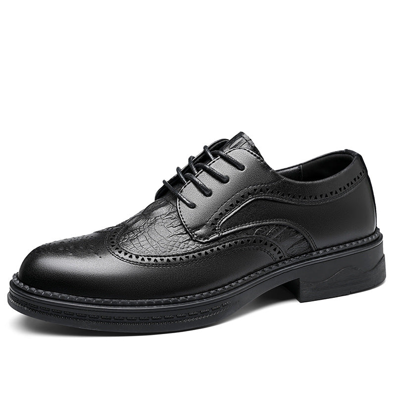 Men's Shoes New Style Business Formal Leather Shoes Men's Brogue Wedding Shoes Men