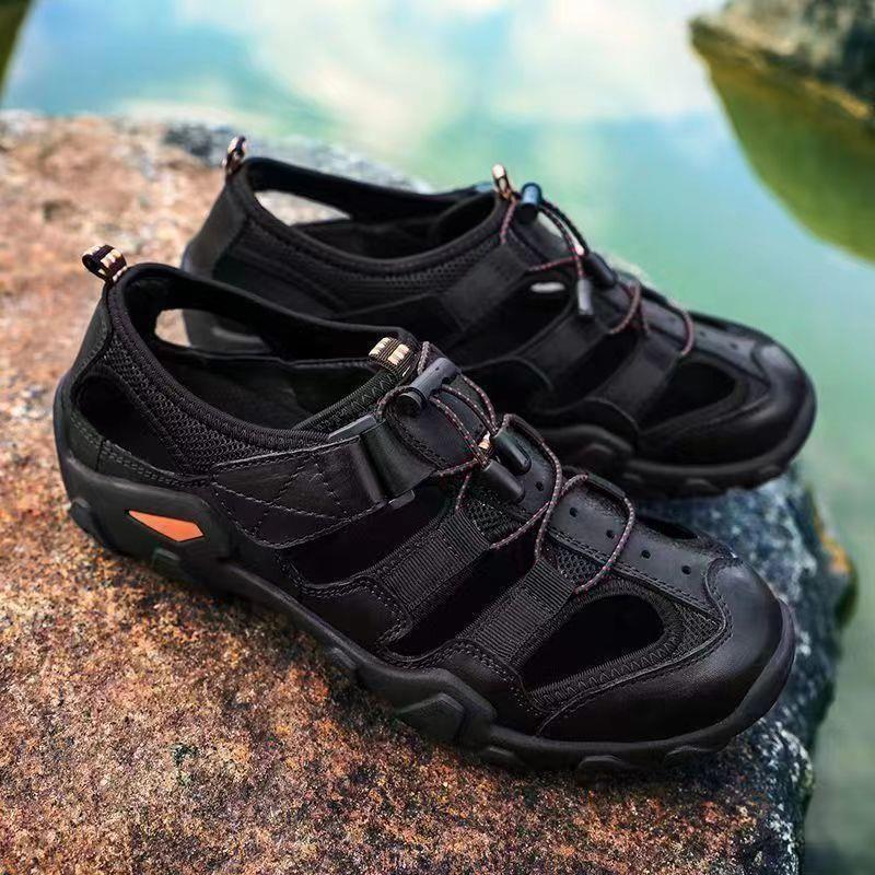 Wholesale Sandals Men's Summer Fashion Leather Shoes Youth Outdoor Daily Lightweight Breathable Beach Shoes