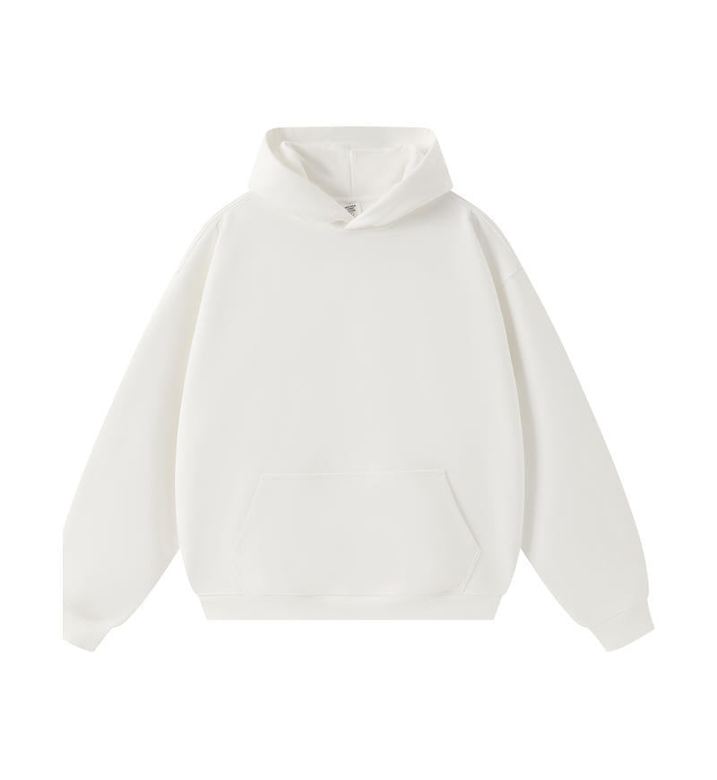 American Trendy Brand 450g Heavy Weight Terry Off-Shoulder Hooded Sweatshirt Men's Spring & Fall Hoodless Rope Loose Hoodie Wholesale