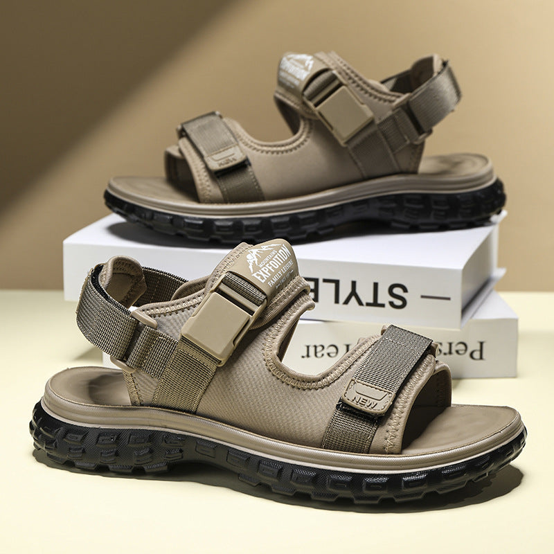 Sandals Men's Summer New All-match Casual Driving Outdoor Sandals Dung-feeling Non-slip Wear-resistant Sports Beach Shoes