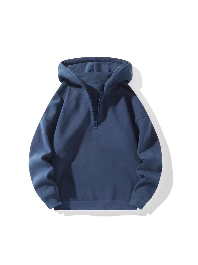 American Casual Zipper Hoodie Loose Sports Sweater Cross-border 2024 Autumn and Winter European and American Street Cross-border Amazon