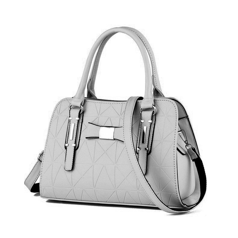 Bow women's bag embossed handbag foreign trade large capacity shoulder bag wholesale messenger bag simple mother bag