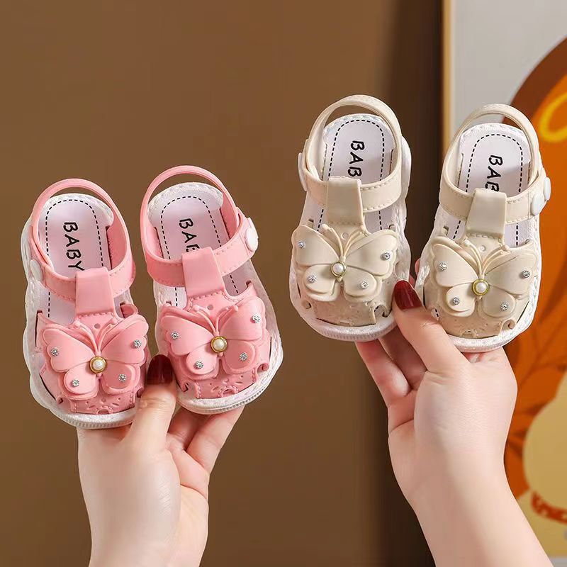 Girls' Sandals 2023 Summer New Children's Non-slip Soft Sole Infant Little Girl Baby Princess Beach Shoes