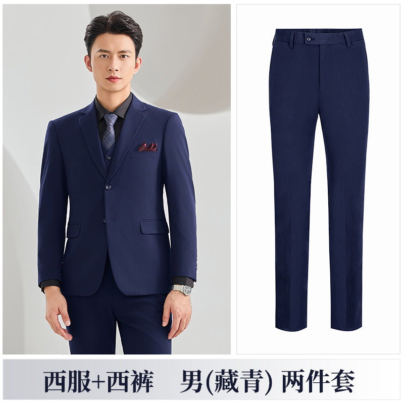 Men's Formal Three-Piece Business Suit, Groom and Best Man Suit, Wedding Dress, Autumn and Winter New Suit, Formal Suit