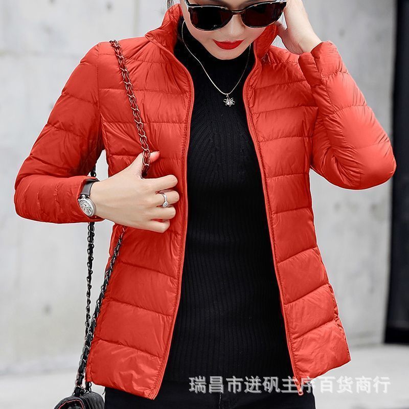 2024 autumn and winter new high-end autumn and winter cotton-padded jacket women's solid color plus size thick warm fashion jacket coat