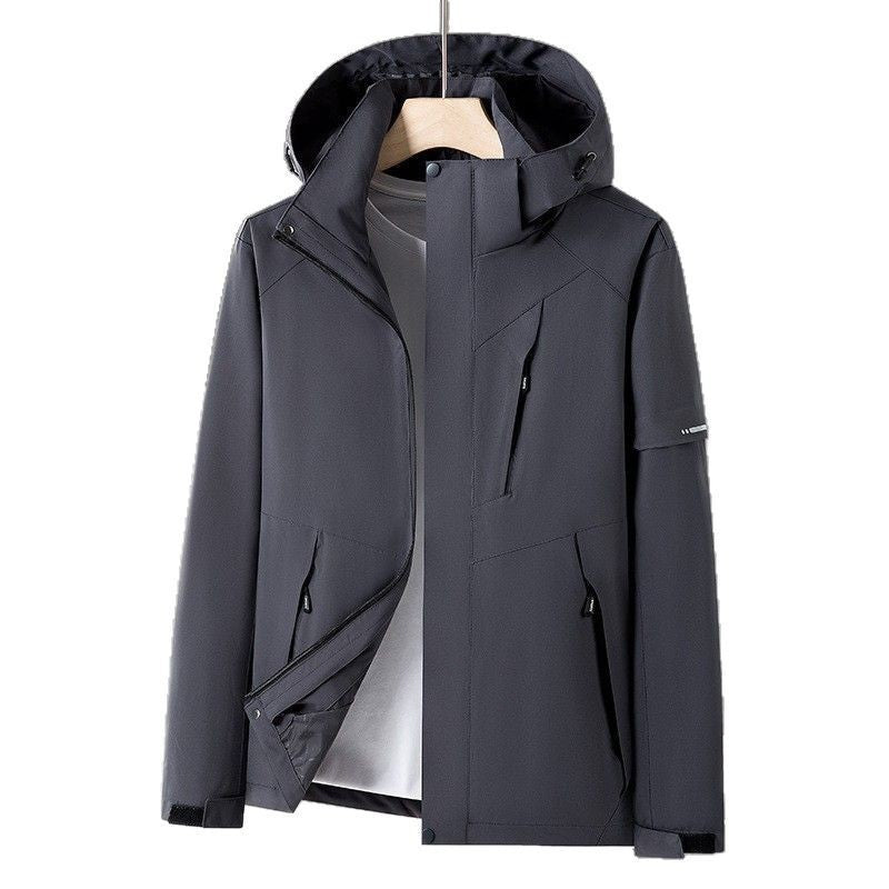 Cross-Border Spring and Autumn Jacket Casual Single-Layer Water-Repellent Outdoor Trendy Windproof Waterproof Loose Mountaineering Jacket Group Purchase