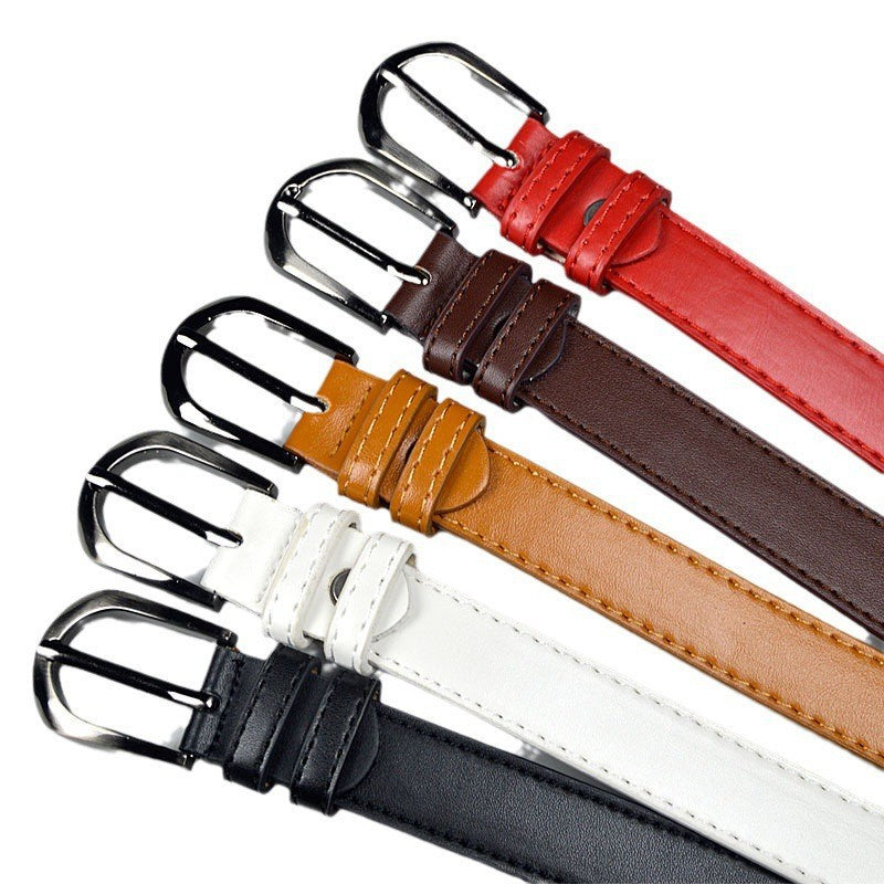 Trendy New Fashion Simple Versatile Children's Decorative Smooth Buckle Belt with Lychee Pattern, Wholesale from Manufacturer