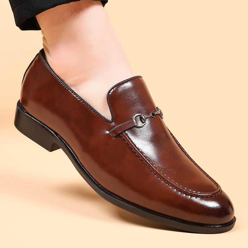 2025 Large Size Leather Shoes Men's New Business Formal Casual Shoes Men's British Korean Style Pointed Toe Large Size Shoes