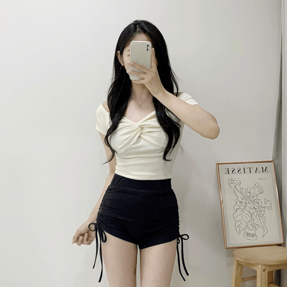 Swimwear Women's High-end Pure Desire Swimwear Instagram Style Split Bikini Flesh-Covering Slimming Hot Spring Small Chest Swimwear