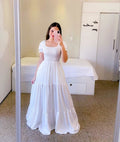 Cross-Border New Spring and Summer European and American Clothing Dress One-Shoulder Floral Off-Shoulder Long Color Fairy Skirt