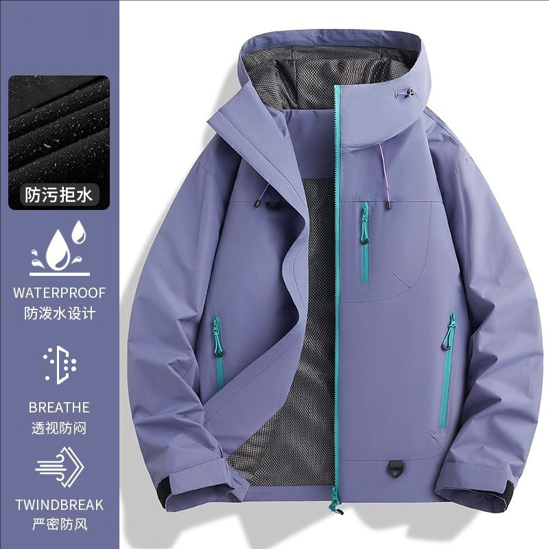 ✅ Lightweight Single-Layer Jacket for Women 25 Spring & Fall Outdoor Windproof and Waterproof Men's Travel Mountaineering Jacket Jacket