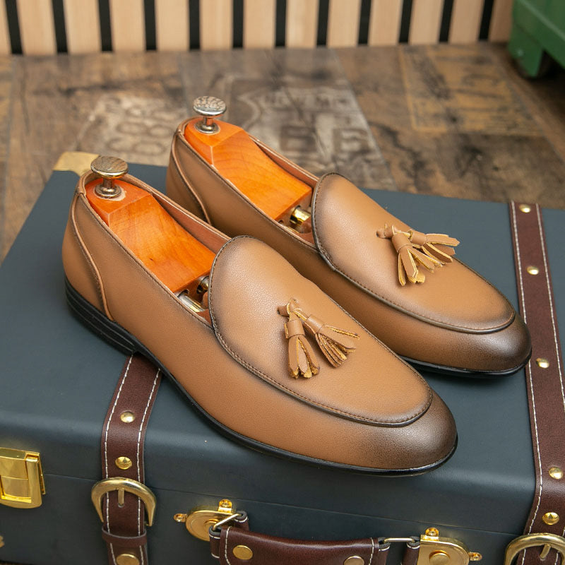 Men's Shoes Cross-border 47 plus size New Loafers Fashion Men's Footwear Casual Leather Shoes Trendy Stylist Lazy Shoes