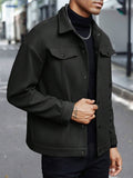 European and American Cross-Border Amazon Temu Autumn and Winter New Style Men's Woolen Lapel Jacket Casual Sports Business Jacket for Men