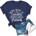 AliExpress 2023 New in stock Casual Trend WORK MADE US Letter Printed Round Neck Short Sleeve T-Shirt for Women