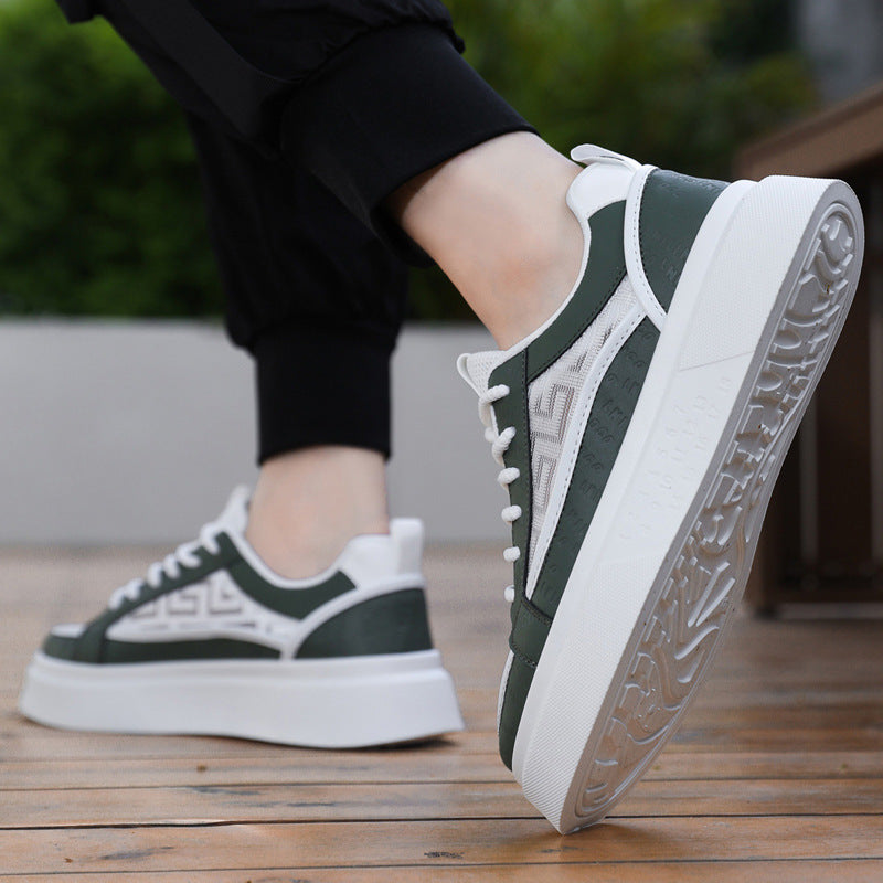 White Sneakers for Men 2026, Men's Mesh Shoes, Breathable Casual Sneakers, Trendy Men's Sports Shoes, Men's White Shoes