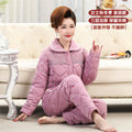 Sleeping beauty pajamas fall/winter women's cotton padded three-layer thick warm and cold-proof home clothes mother's day gift 08