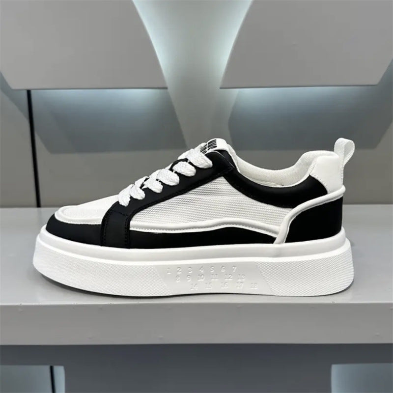 Men's Shoes 2024 New Comfortable Soft Sole Distinctive Trendy Men's Thin All-match Fashionable Ins Niche Design Breathable Sneakers