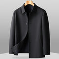Men's Mid-length Coat Middle-aged Business Casual Lapel Solid Color Executive Jacket Coat Men's 2025 Spring New