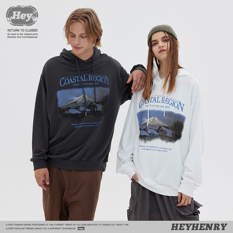 HeyHenry 2022 Autumn New hooded sweater couple wear trendy loose casual hoodie top coat