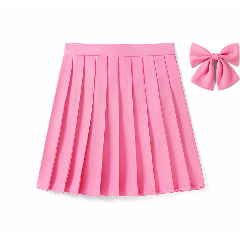 High Waist Pleated Skirt Pleated Skirt Class Uniform Performance Chorus Men and Women Short Skirt